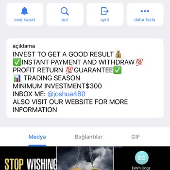 Telegram Yatırım Vaadiyle Kaybettiğim Meblağın İadesini Talep Ediyorum