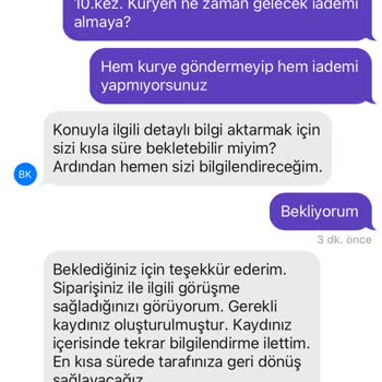 Getir Büyük Yanlış Ürün İadesini Almıyor