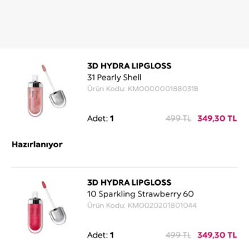 Kiko Milano Siparişim Hazırlık Aşamasında Kaldı