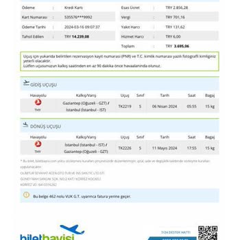 Biletbayisi.com Bilet Ücret İadesi