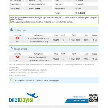 Biletbayisi.com Bilet Ücret İadesi