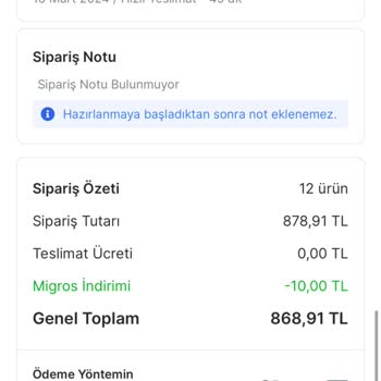 Migros Sanal Market Hızlı Teslimat Yalanı