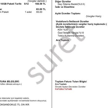 Vodafone İade Ve Düzeltme Diye Ekstra Geldi?