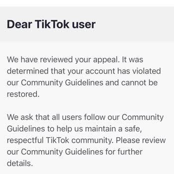 TikTok Hesabı Askıya Alınma Durumu İle İlgili