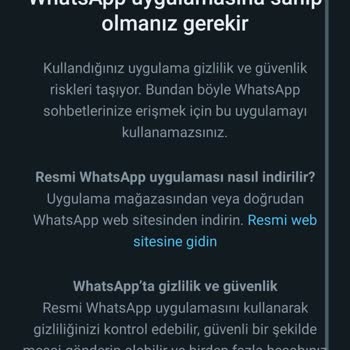 WhatsApp Resmi Olmayan WhatsApp Hesabı