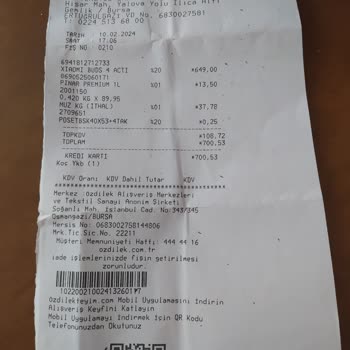Özdilek AVM Kusurlu Ürünün Satışı