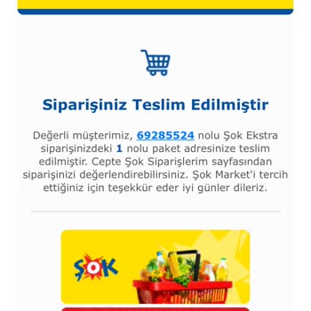 Şok Marketler Şok Marketin Online Alışverişte Fatura Göndermemesi