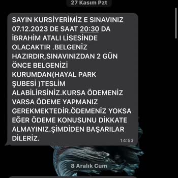 Park Sürücü Kursu Kapatılmalı Böyle Kurs Bizlere Hizmet Veriyor Olamaz