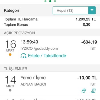 Godaddy Hesabımdan Para Çekmiş