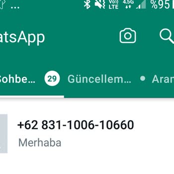 WhatsApp Endonezya Kodlu Şüpheli WhatsApp Mesajı