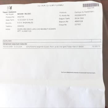 Sağlık Bakanlığı Antalya Yaşam Hastanesinde Fahiş Fiyatla Verilmeden Yapılan Tetkikler