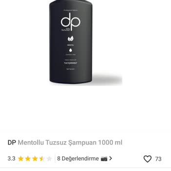 DP Şampuan  Mentollü Şampuan Saçlarımda Kaşıntı Yaptı