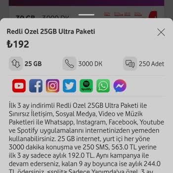 Vodafone 3 Aylık Deneme Sonrası Yanlış Fatura