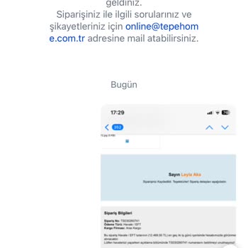 Tepe Home Teslim Edilmeyen Bilgi Verilmeyen Ürün