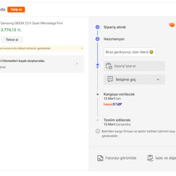 Hepsiburada Satın Aldığım Ürünü Göndermiyor