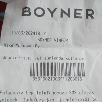 Boyner Viaport Mağazası Teslimat İçin Verilen Bilgi
