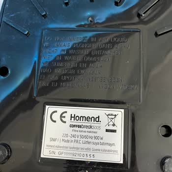 Homend Filtre Kahve Makinesi Yedek Parça Sorunu!