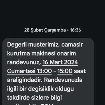 Bosch Markasının Sorumsuzluğu. Servis Randevusu Habersiz İptal Edilmiş