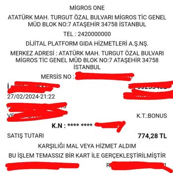 Migros Fazla Ücret Kesimi