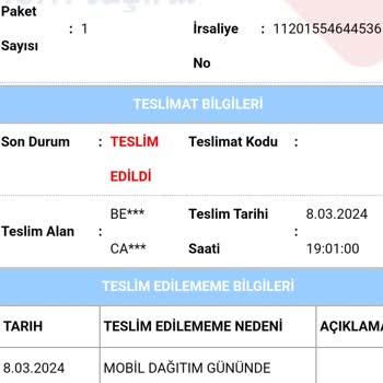 Aras Kargo Ortadağ Şubesi 10 Gündür Teslim Edilmeyen Kargo