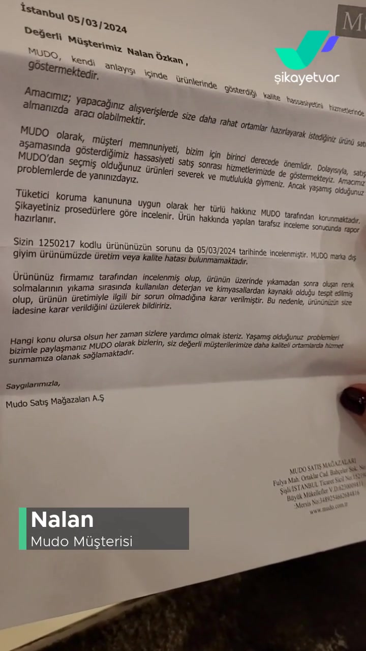 Viaport Mudo'dan Alınan Üründe Lekeler Oluştu! videonun kapak resmi