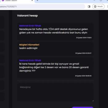 Oyunpazarin.com Aldığım Valorant Hesabının Yetersiz Çıkması