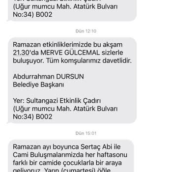Sultangazi Belediyesi Mesaj İptal Edememe Sorunu