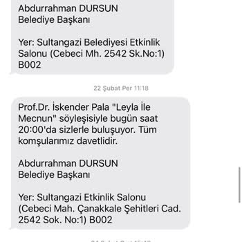Sultangazi Belediyesi Mesaj İptal Edememe Sorunu