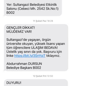 Sultangazi Belediyesi Mesaj İptal Edememe Sorunu