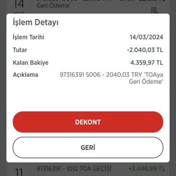 Ziraat Bankası Toya Kesilen Paramın Geri Yatmasını İstiyorum.