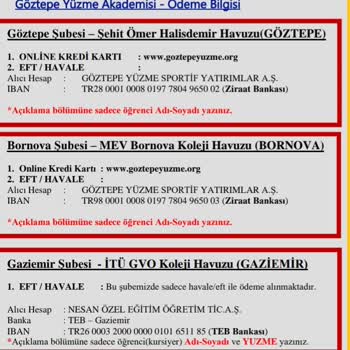 Göztepe Spor Kulubü Göztepe Yüzme Kursu Şikayet