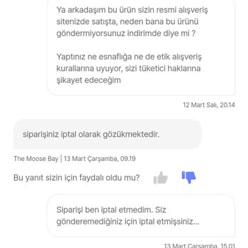 The Moose Bay Stoklarında Olan Ürünü Kampanyalı Diye Göndermiyor