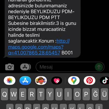 PTT Kargo Evde Olduğum Halde Kargomun Eve Gelmemesi Ve PTT Şubesine Bırakılması