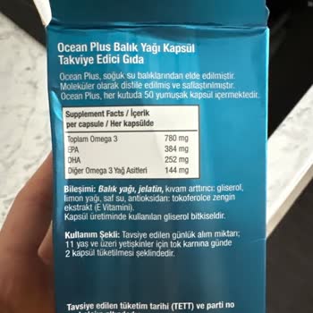 Orzax İlaç Ocean Plus Jelatin İçeriği