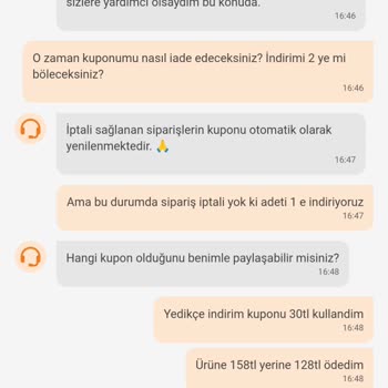 Trendyol Yemek İade Ve Kupon Sorunu