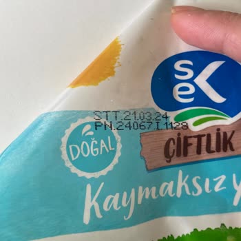 Sek Süt Çiftlik Yoğurt Plastik Tat Ve Koku
