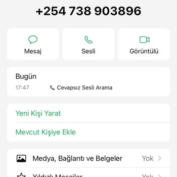 WhatsApp 254 Yabancı Numaralardan Aranıyorum