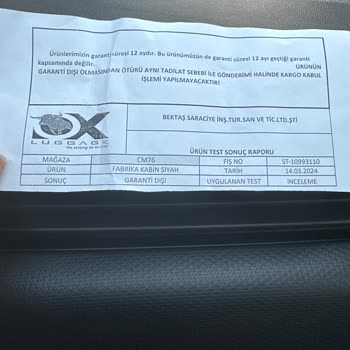 Boyner Fabrika Bavul Tadilat Ve Garanti Süresi Problemi
