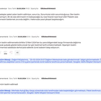 İdefix'ten Aldığım Ürünü Teslim Alamadım