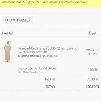 Sefamerve İade Ücretleri Ödenmedi