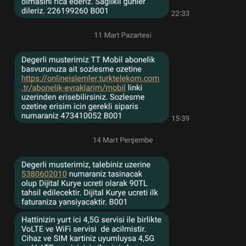 TT Mobil Onayım Olmaksızın Yüksek Tutarlı Paket Tanımlamış Hattıma