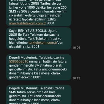 TT Mobil Onayım Olmaksızın Yüksek Tutarlı Paket Tanımlamış Hattıma
