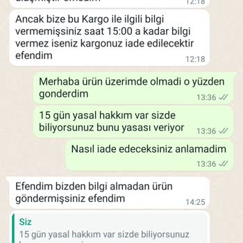 Moday Butik Yasal Hakkım Olan İade Alma Hakkımı Kullandırmadı
