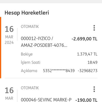 iyzico Benden Habersiz ING Kartımdan Para Çekilmiş