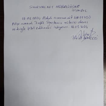 Sigortam.net Mükerrer Trafik Sigorta Poliçesini İptal Etmiyor.