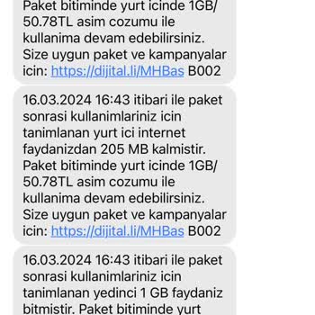 60 GB İnternet Yarım Saatte Nasıl Biter. Turkcell'den Cevap Bekliyorum