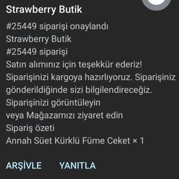 Strawbery Wear Butik'ten Yaşanan Tatsız Alışveriş Deneyimi