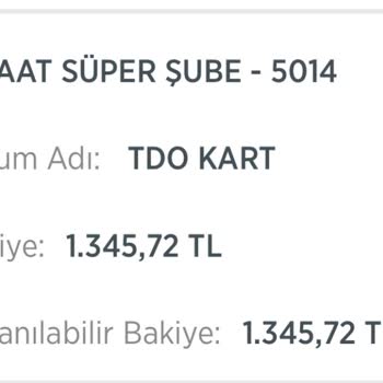 Ziraat Bankası Tdo Hesabımda Para Olmasına Rağmen Kullanamıyorum