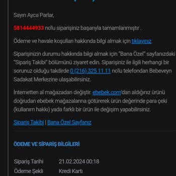 Ebebek Online Mağazanın Para İade Sorunu