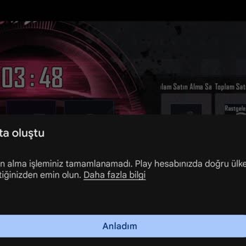 Playstore.com Oyun İçi Alışveriş Yapamıyorum